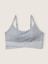 Victoria's Secret PINK Grey Oasis Marl Lightly Lined Low Impact Crossover Sports Bra