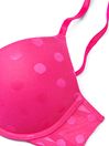 Victoria's Secret PINK Enchanted Pink Dot Mesh Push Up Bra