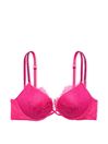 Victoria's Secret Forever Pink Lace Add 2 Cups Push Up Double Shine Strap Add 2 Cups Push Up Bombshell Bra