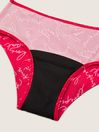 Victoria's Secret PINK Red Script Logo Print Period Hipster Underwear