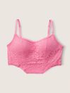 Victoria's Secret PINK Dreamy Pink Lace Lightly Lined Corset Bralette