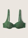 Victoria's Secret PINK Forest Pine Green Push Up Shimmer Bikini Top