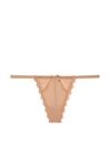 Victoria's Secret Sweet Praline Nude Lace Trim G String Knickers
