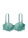 Victoria's Secret Parasail Green Lace Ribbon Slot Unlined Balcony Bra