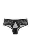 Victoria's Secret Black Crotchless Cheeky Eyelet Lace Knickers