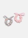 Joules Marina Pink Pack of Two Scrunchies