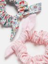 Joules Marina Pink Pack of Two Scrunchies