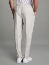 Reiss Stone Brighton Relaxed Drawstring Trousers with Turn-Ups