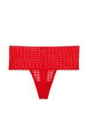 Victoria's Secret PINK Red Pepper Heart Lace Thong Knickers