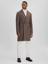 Oscar Jacobson Slim Fit Wool Double Breasted Coat