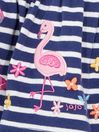 JoJo Maman Bébé Navy Blue Flamingo Appliqué Skort