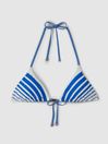 Reiss Blue Stripe Tilly Striped Halterneck Bikini Top