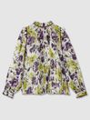 Florere Printed Pleated Blouse