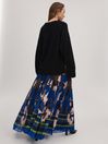 Florere Printed Pleated Maxi Skirt