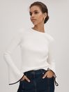 Florere Ribbed Fluted Cuff Jumper