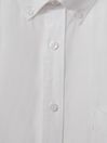 Reiss White Queens Linen Button-Down Collar Shirt