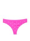 Victoria's Secret Neon Princess Pink Lock Up Dot Seamless Thong Knickers