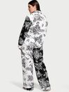 Victoria's Secret Black & White Tropical Toile Cotton Long Pyjamas