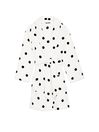 Victoria's Secret White Black Dots Cosy Short Dressing Gown