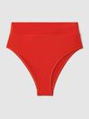 Reiss Red Annie High Rise Bikini Bottoms