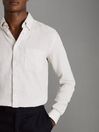 Reiss Stone Queens Linen Button-Down Collar Shirt