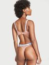 Victoria's Secret Misty Rose Pink Thong Logo Knickers