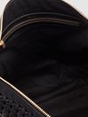 Reiss Black Vigo Leather Woven Tote Bag