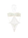 Victoria's Secret Coconut White Daisy Broderie Halter Bodysuit