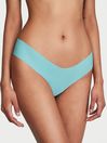 Victoria's Secret Fountain Blue Thong Ribbed Knickers