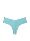 Victoria's Secret Fountain Blue Thong Ribbed Knickers