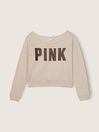 Victoria's Secret PINK Vanilla Cream Fleece Cropped Sweatshirt