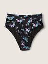 Victoria's Secret PINK Dark Charcoal Grey Butterfly Cross Over Bikini Bottom