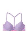 Victoria's Secret Secret Crush Purple Lace Front Fastening Push Up T-Shirt Bra