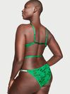Victoria's Secret Verdant Green Shine Strap Lace Crotchless Bodysuit