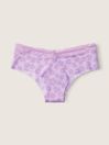 Victoria's Secret PINK Misty Lilac Floral Purple No Show Cheeky Knickers