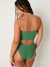 Victoria's Secret PINK Green Strapless Crinkle Bikini Top