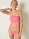 Victoria's Secret PINK Dreamy Pink Strapless Crinkle Bikini Top