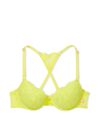 Victoria's Secret Lime Citron Yellow Lace Front Close Push Up Bra
