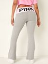 Victoria's Secret PINK Heather Charcoal Cotton Foldover Flare Leggings