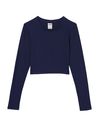 Victoria's Secret PINK Midnight Navy Blue Long Sleeve Ribbed Crop Top