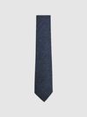 Reiss Indigo Saturn Wool-Silk Blend Tie