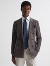 Reiss Indigo Saturn Wool-Silk Blend Tie