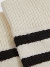 Reiss Ecru Alcott Wool Blend Striped Crew Socks
