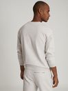 Reiss Soft Grey Douglas Melange Jersey Sweatshirt