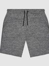 Reiss Charcoal Vimo Melange High Stretch Jersey Shorts