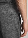 Reiss Charcoal Vimo Melange High Stretch Jersey Shorts