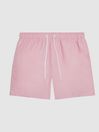 Reiss Soft Pink Drawstring Swim Shorts