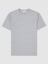 Reiss Grey Melange Bradley Melange Crew Neck T-Shirt