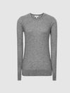 Reiss Charcoal Maeve Rib-knitted Crew Neck Jumper