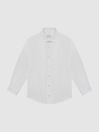 Reiss White Remote Junior Slim Fit Formal Shirt
